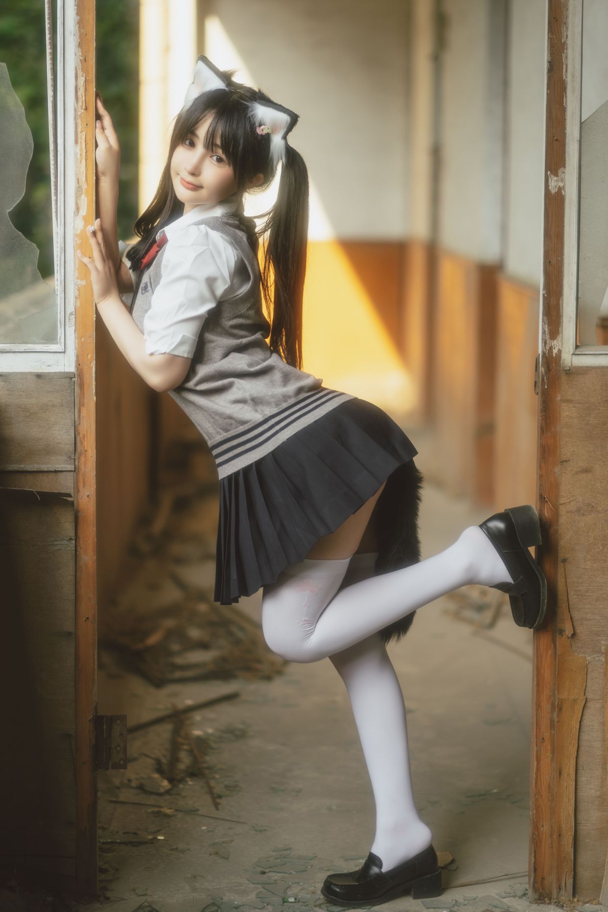 樱井宁宁(宁宁子同学)-放课后jk~超精美cosplay美图~cos写真套图