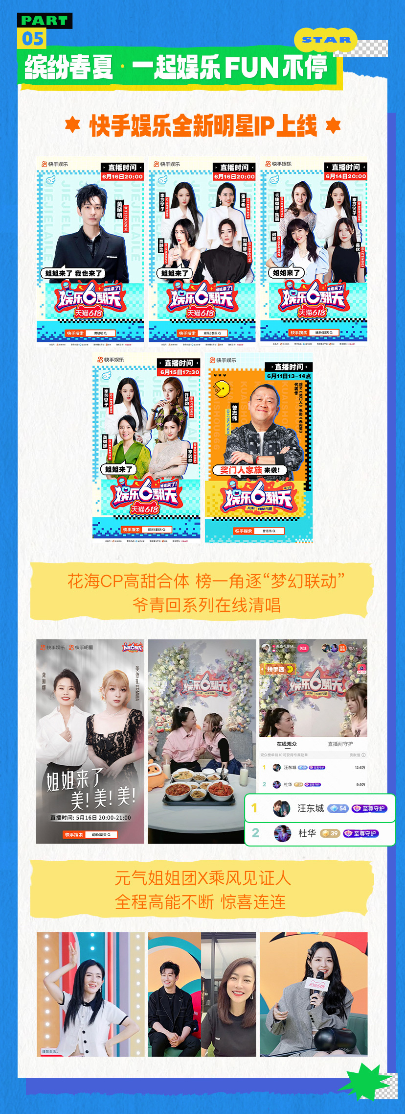 话题播放超56.2亿,快手「春夏随星游」解锁不一样的明星日常