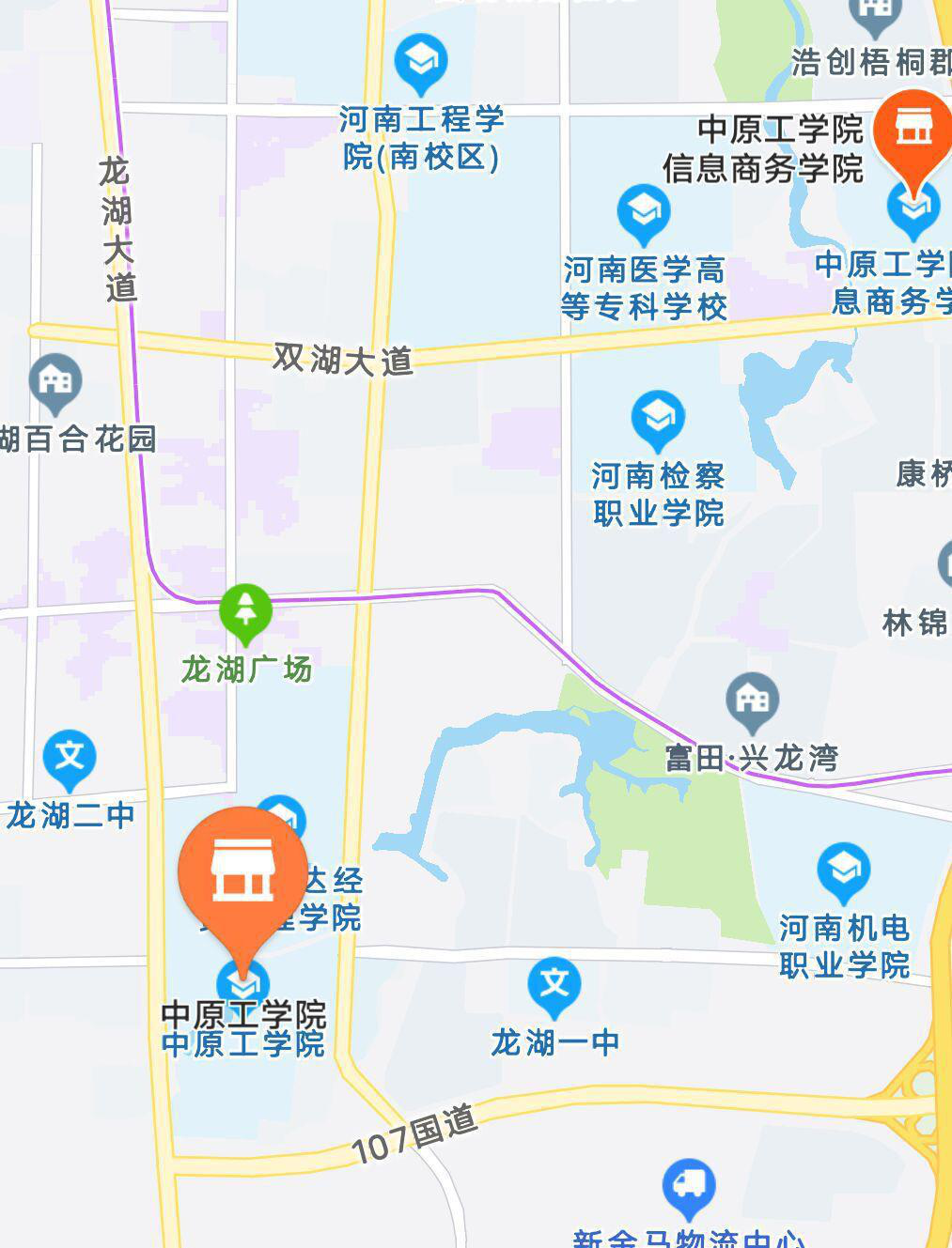中原工学院南校区地图图片
