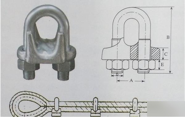 钢丝绳绳夹安装规范图片