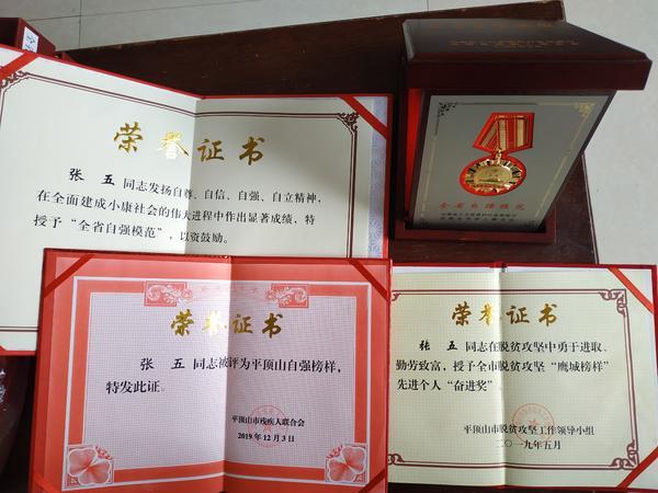 "河南省脱贫攻坚奖奋进奖"获得者张五:只要努力干就能过上好日子