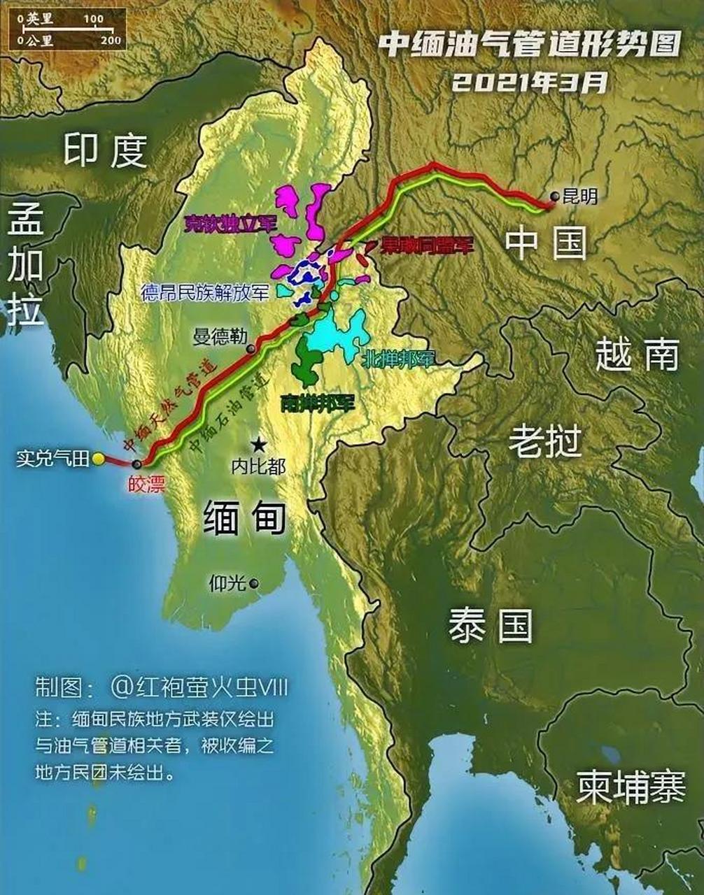 缅甸地图上的位置图片