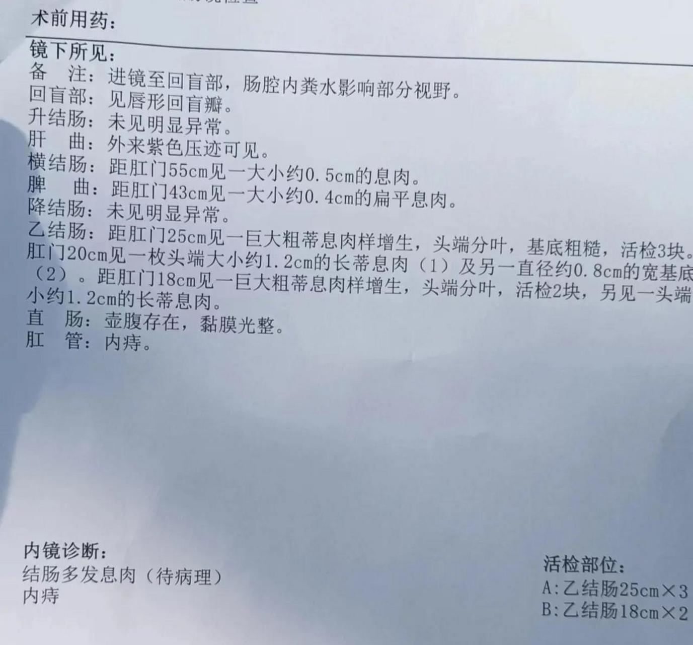 肠镜病理报告出来了,有点懵,看不懂,打算再预约医生看看,有懂的吗?