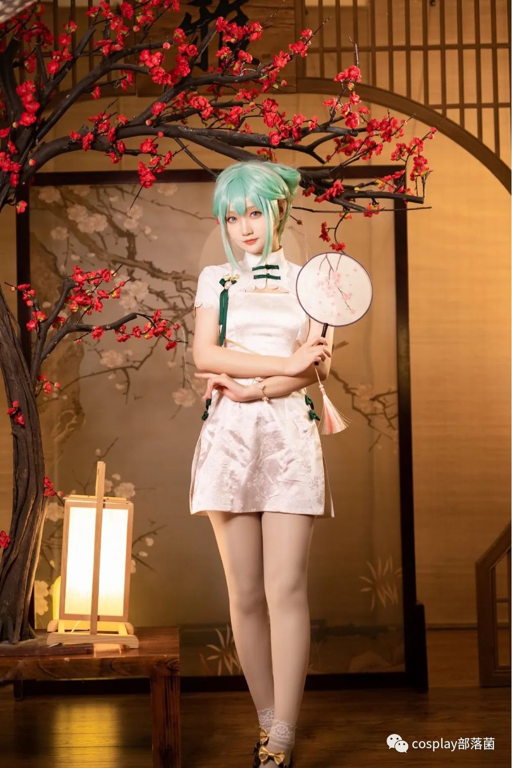 cos:旗袍初音,韶华迤逦三春暮,飞尽繁红无数