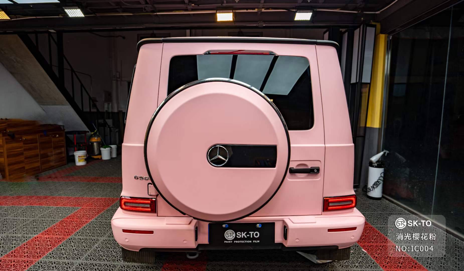 skto改色膜奔驰g50消光樱花粉