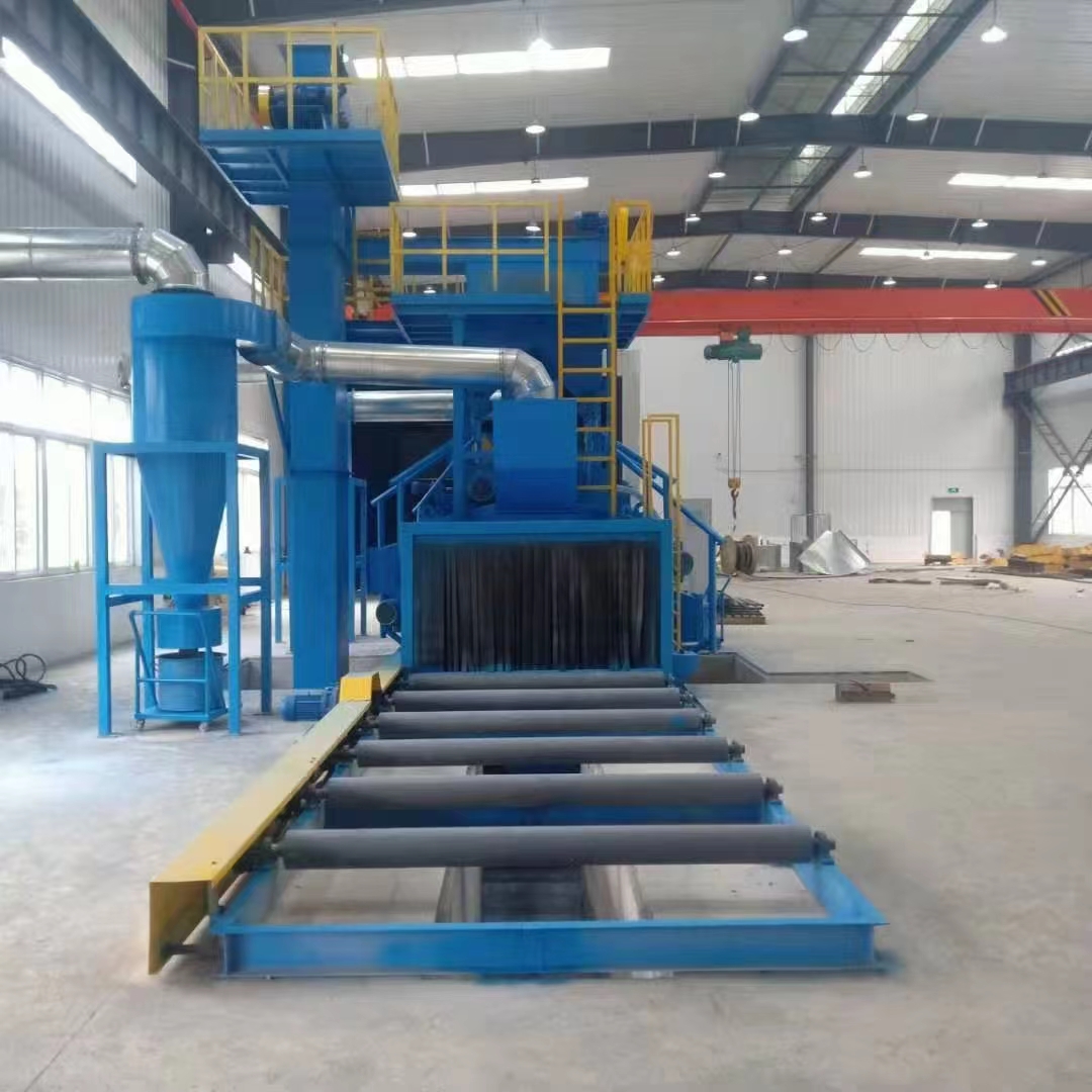 滚轴式输送自动喷砂机的工作原理