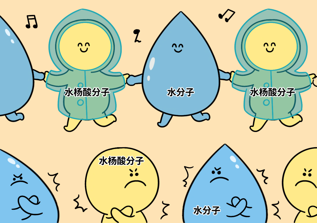 5% 的环糊精来包裹水杨酸,这样既能降低水杨酸的刺激性,同时又能解决