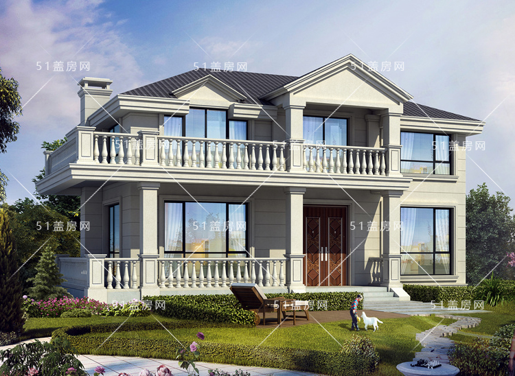 13×9米农村简欧二层小别墅设计图,舒适型小家庭户型,20万就能建