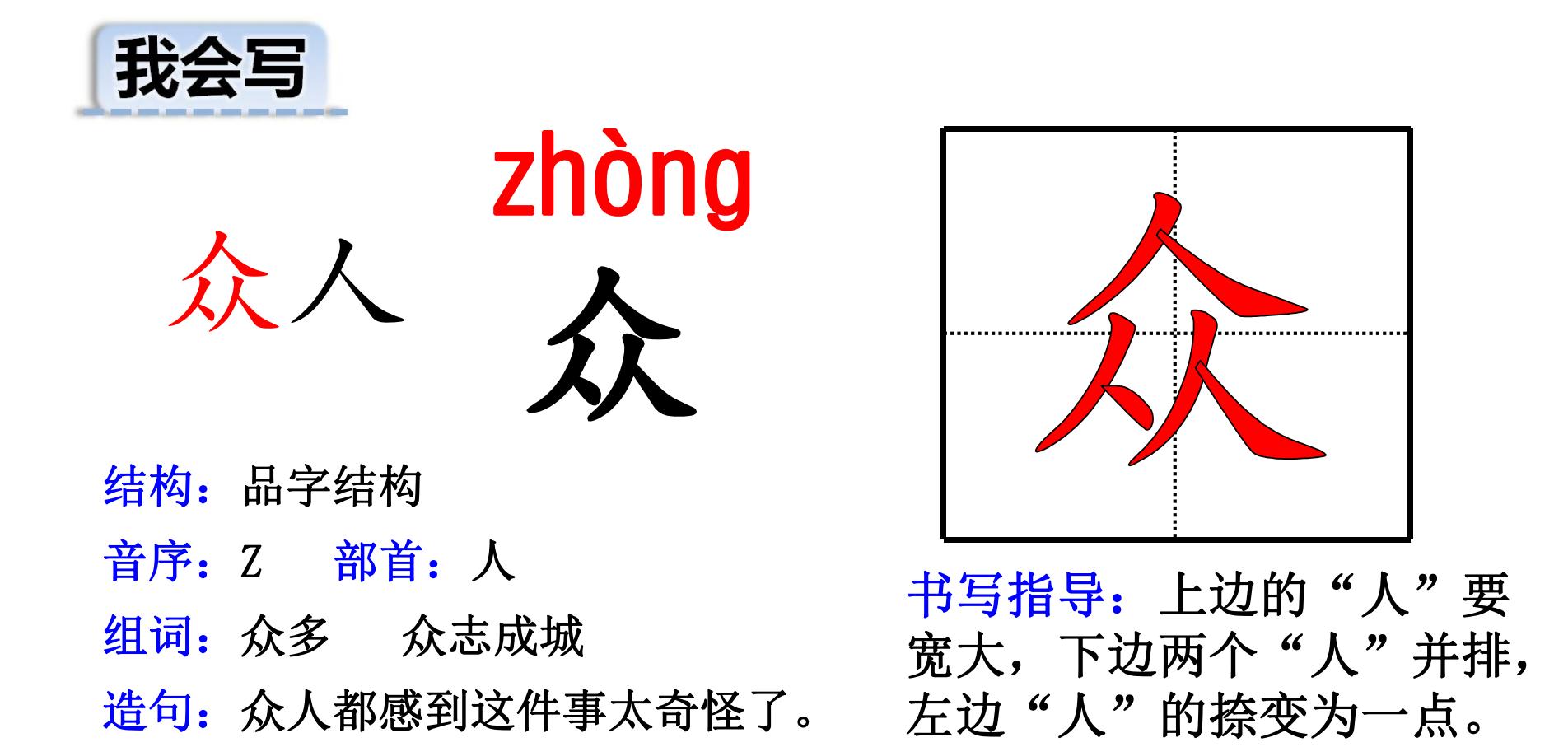 三年级上册语文·全套生字卡片偏旁部首 组词造句 拼音