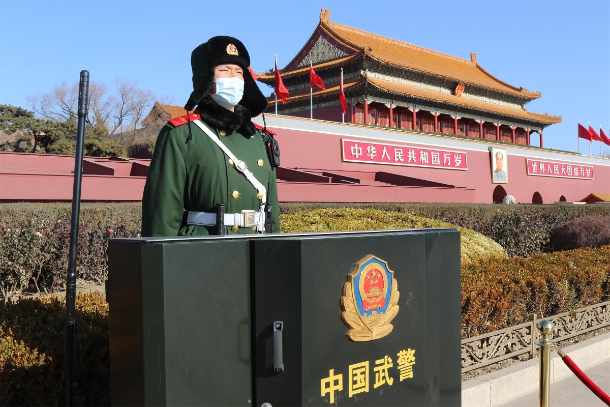 口罩冻住,眉毛结霜!极寒天气中,天安门哨兵坚守祖国心脏