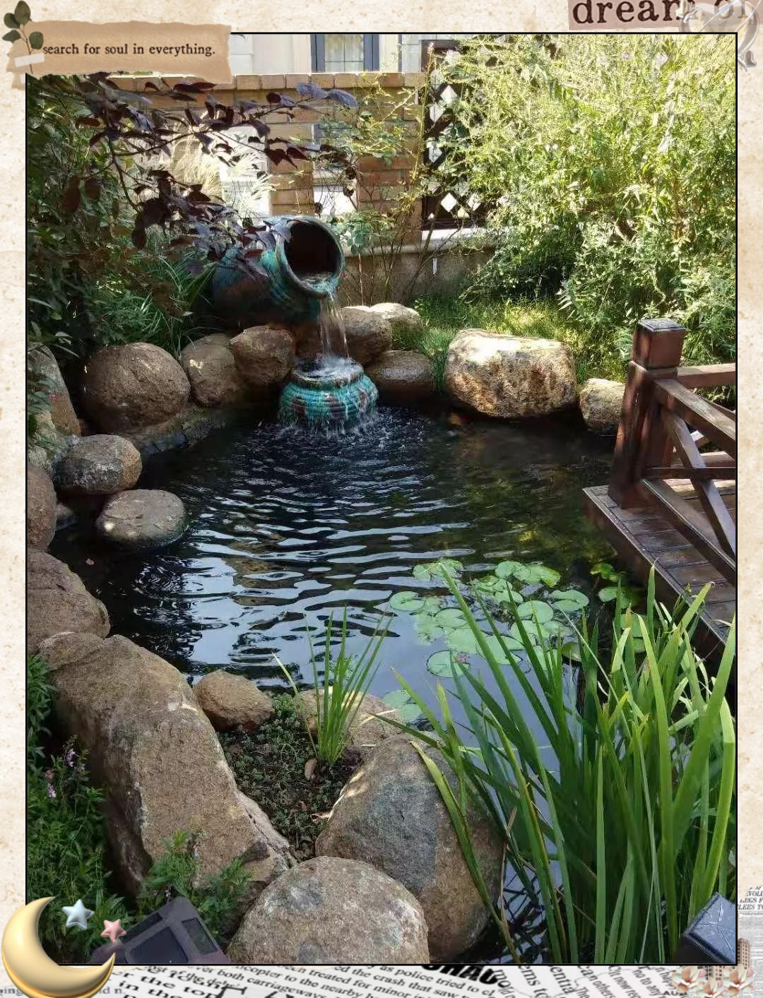 diy庭院鱼池,打造舒适锦鲤生活环境