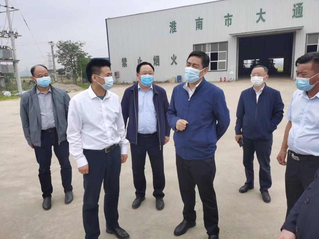卢仕仁赴淮南调研指导粮食生产和秸秆利用工作