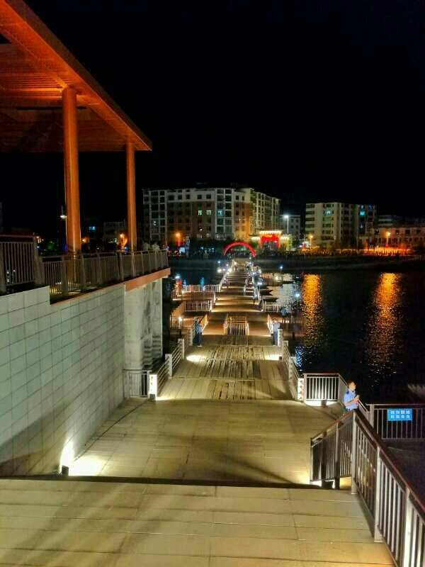 冷水滩浮桥夜景图片图片