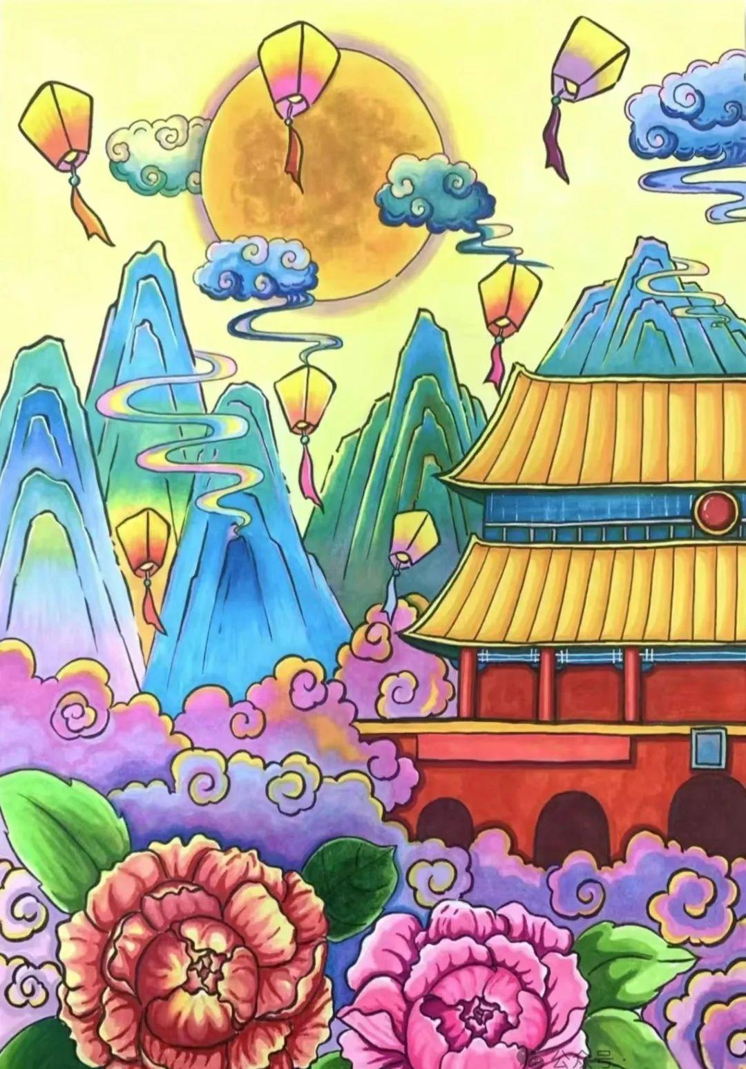 精选中秋节主题美术绘画素材,每张都精彩绝伦!