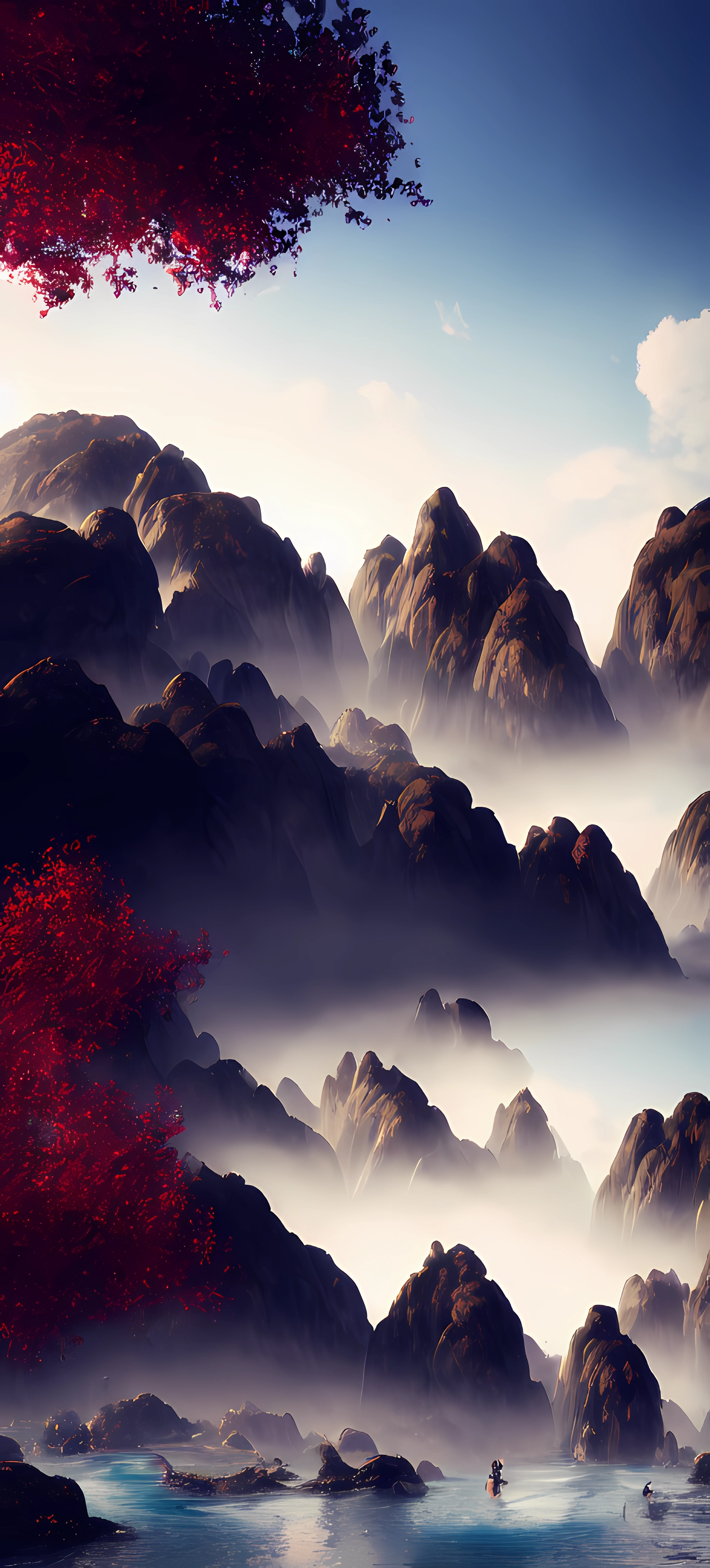 山水壁纸,江山如画,祖国长春,盛世当歌