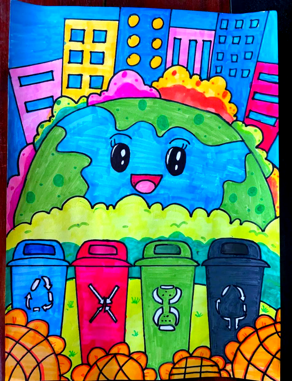 垃圾分类绘画活动在仙村镇小学掀起热潮