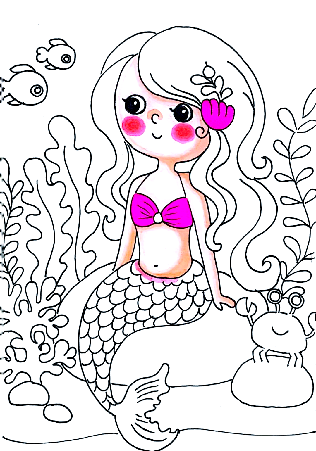 美人鱼主题绘画课程,孩子们的创意无限