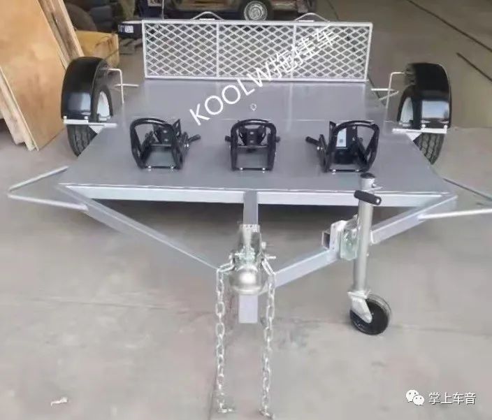 三角平板牵引摩托车拖车(可定制)