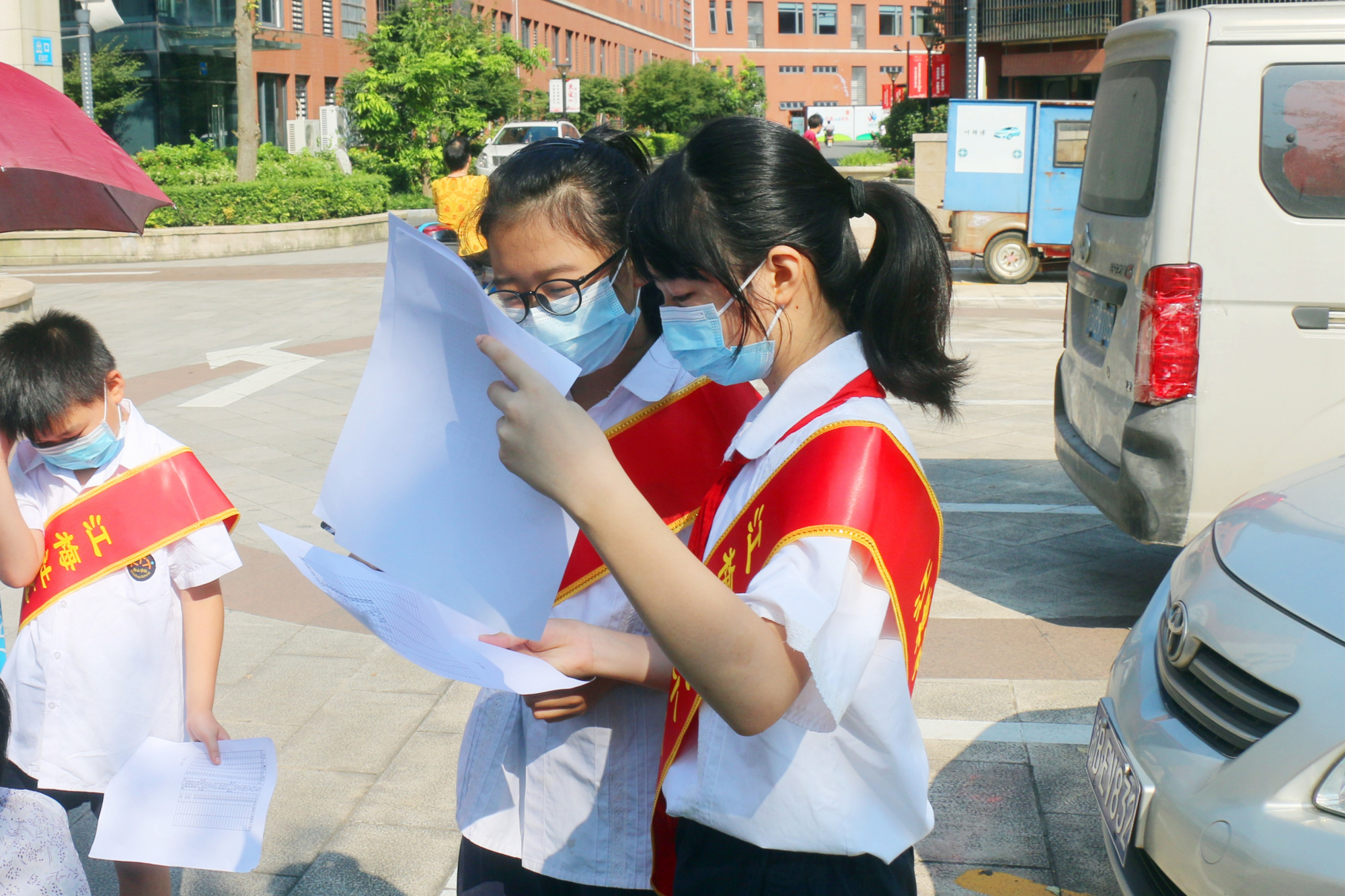 梅山街道江梅社区:首批"小小先锋宣传员"正式上岗