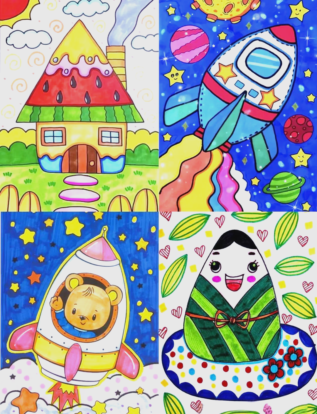 儿童画的特点与表现:探索丰富多彩的马克笔世界