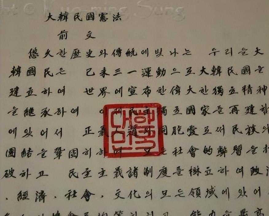 为何韩国的宪法采用中文?韩国网友:那不是中文,是韩文