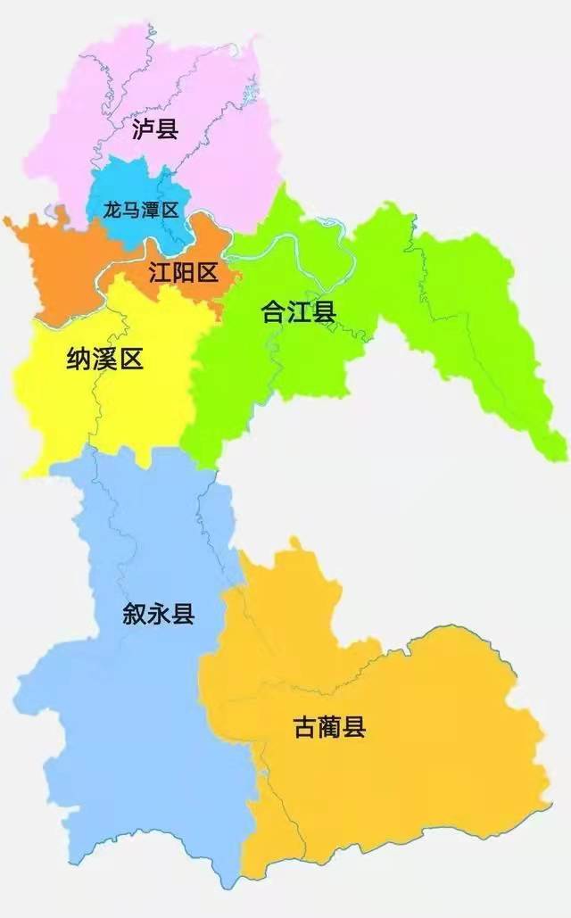 泸州市地图 放大图片