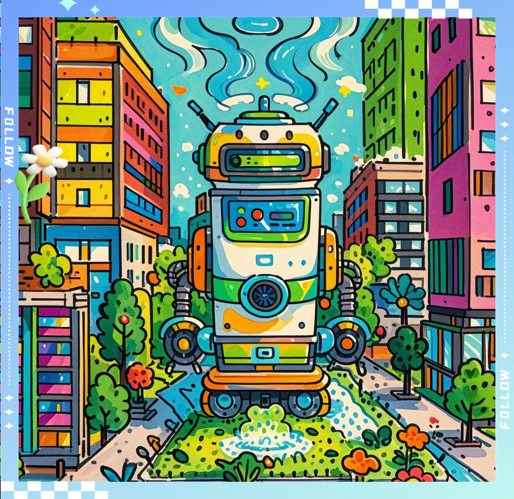 精选科技绘画,展现未来智能城市与农场,适合小学美术参赛作品