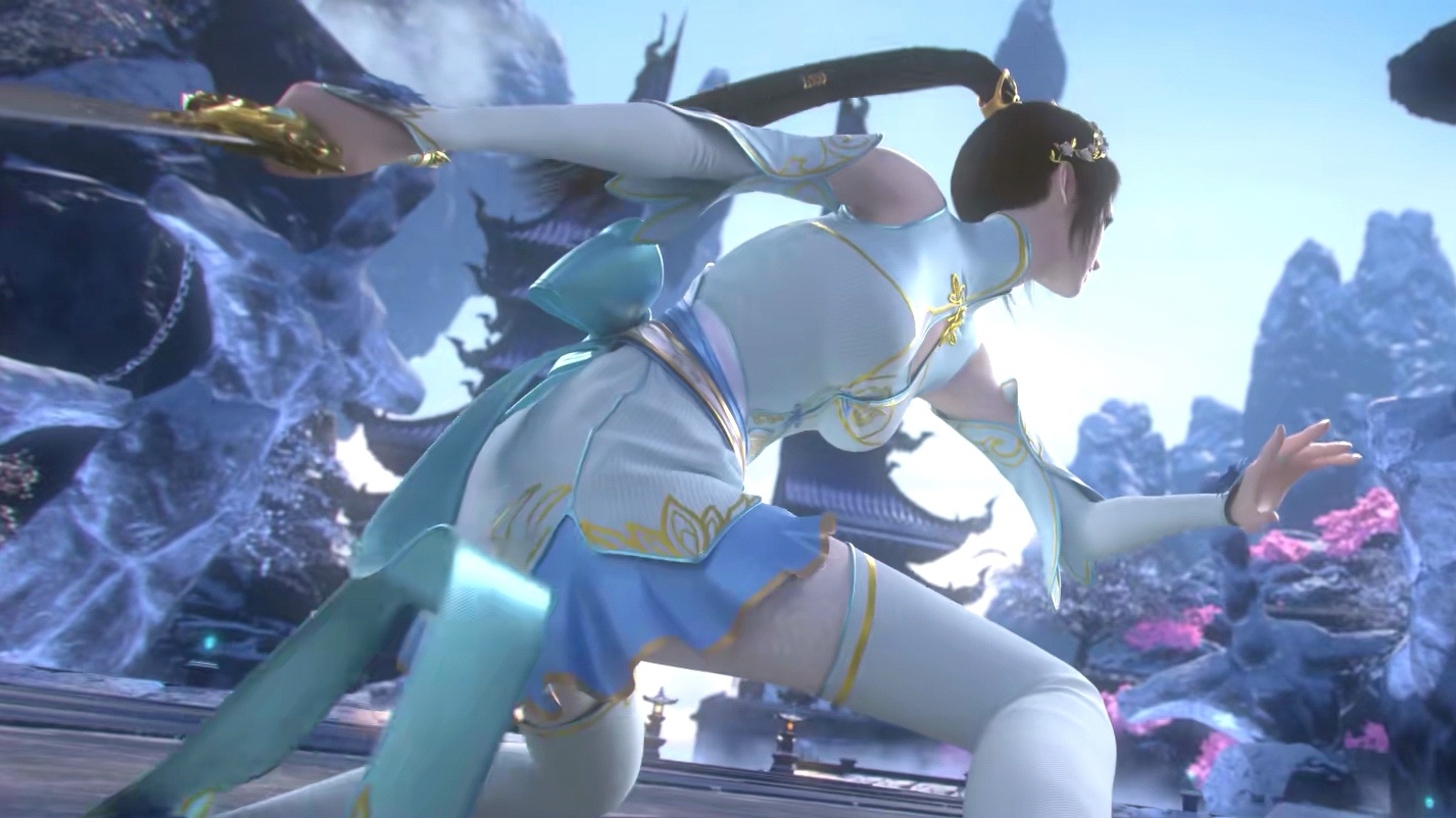 斗破:纳兰嫣然建模优化,胸口衣服破碎露出性感肉肉,战损妆绝了