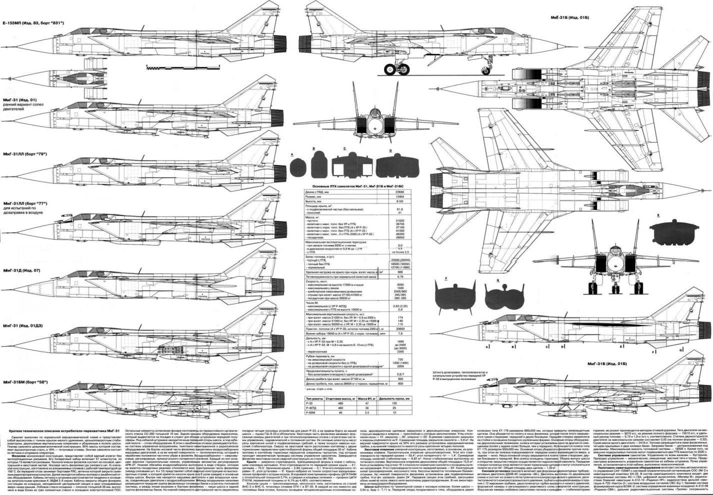 米格31三视图图片