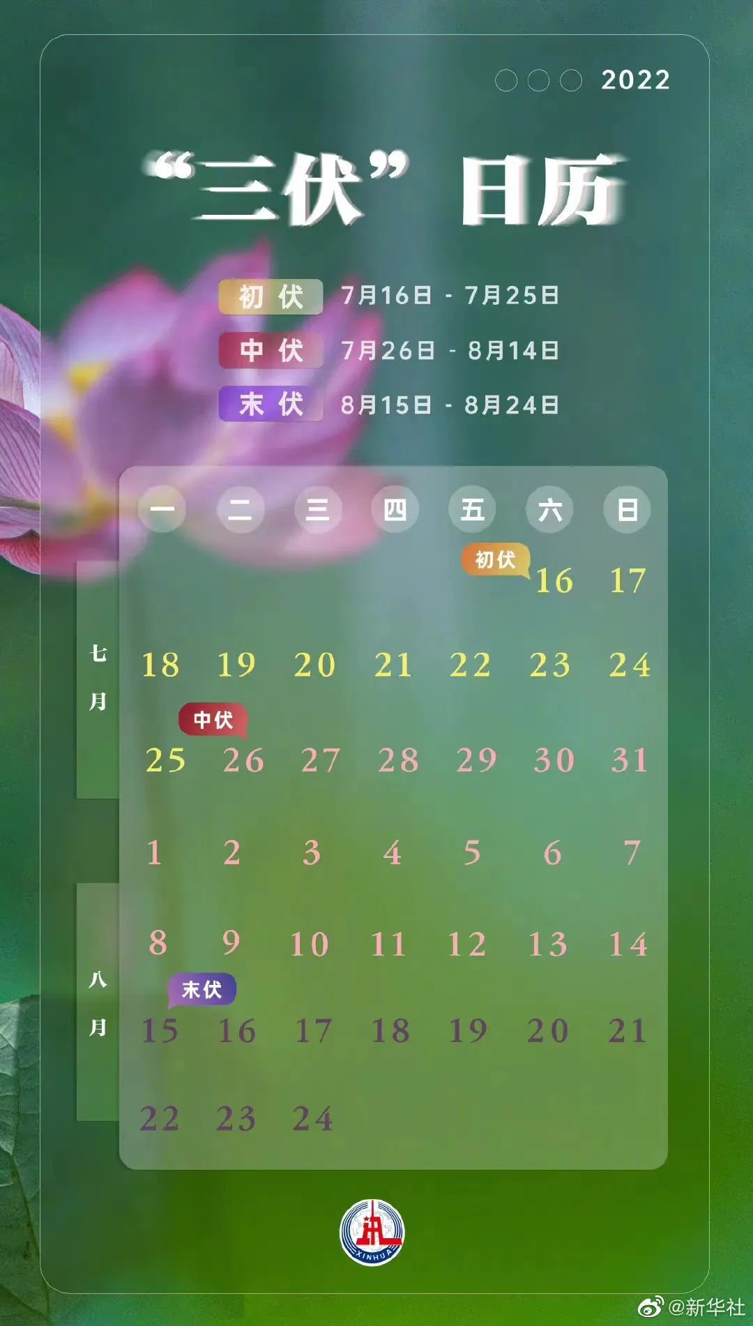 中伏开始!一年当中"最热"的时候来了