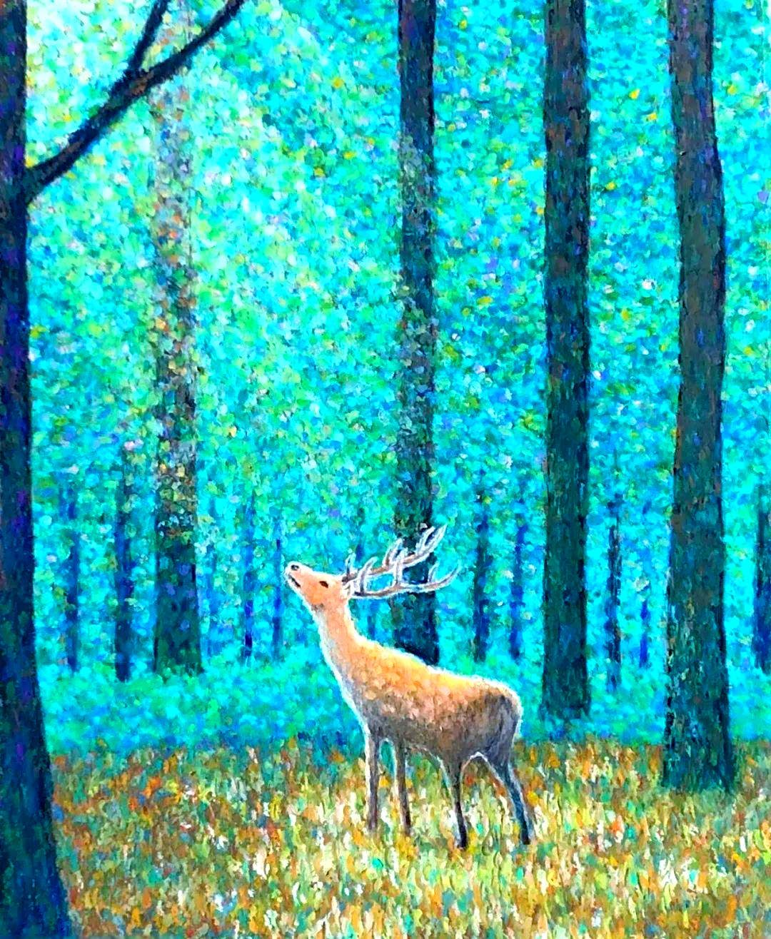 蜡笔绘制的点画艺术,展现多样美感!