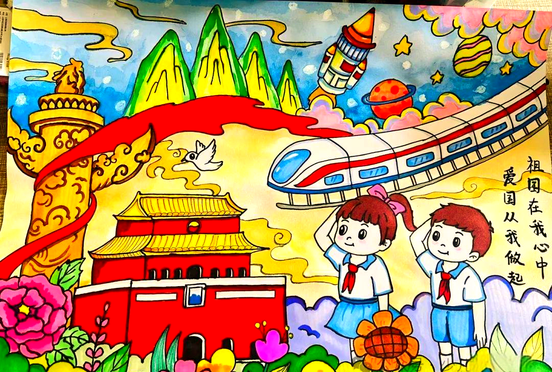 强国主题绘画:展现辉煌成就,传递红色情怀