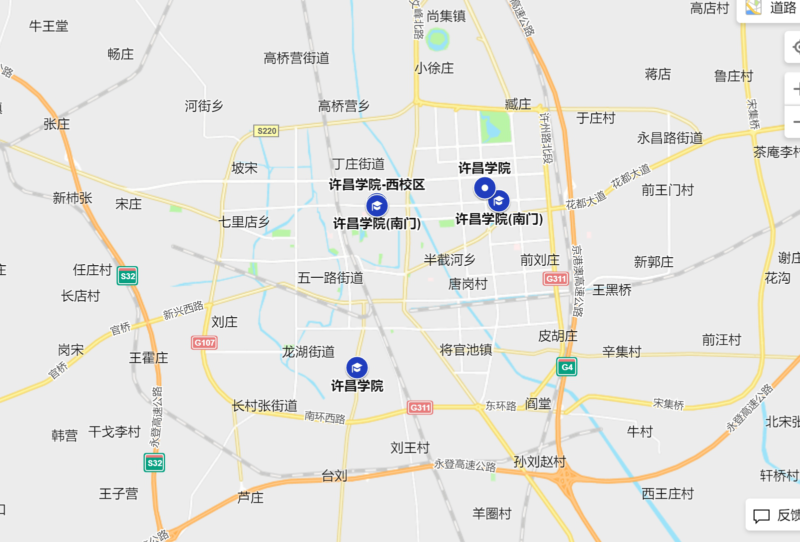 许昌学院地图位置图片