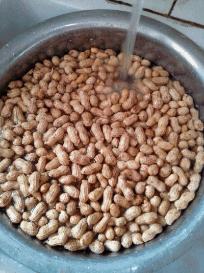 一 锅有着最原始最朴素味道的盐水煮花生,绵软粉糯,这是对辛苦劳作最