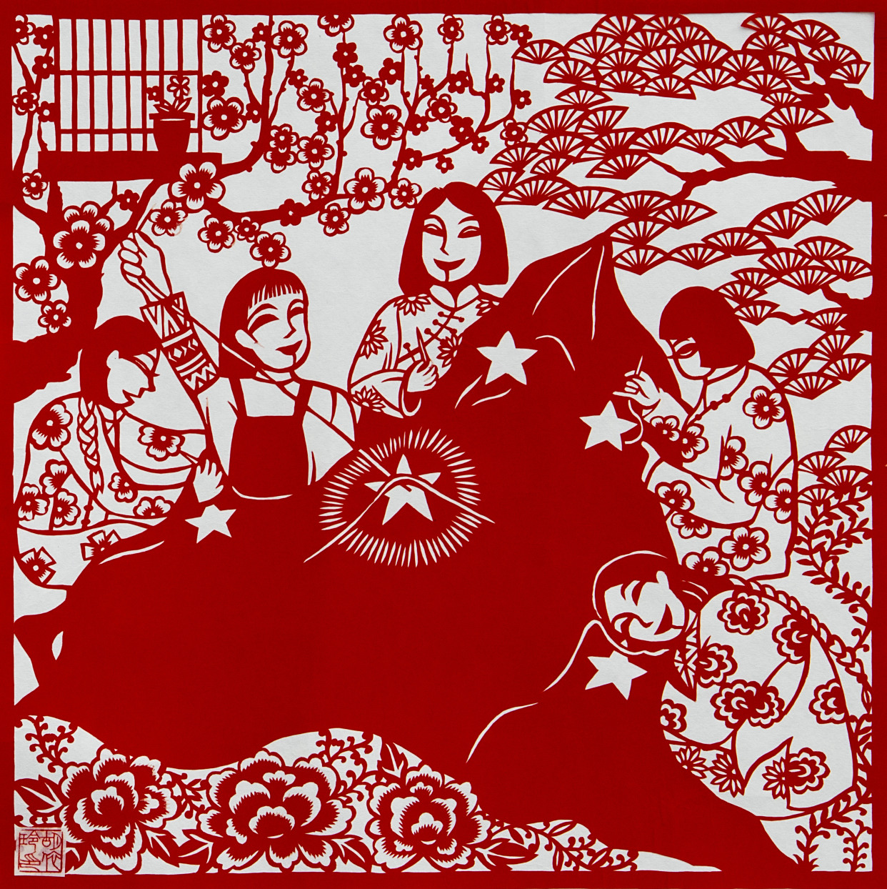 胡依玲《绣红旗》