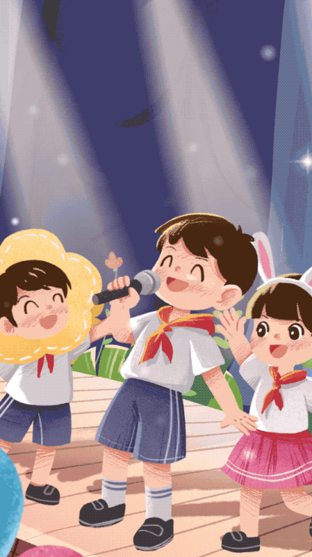 動圖插畫｜“六一”國際兒童節：多彩童年 快樂成長-有駕