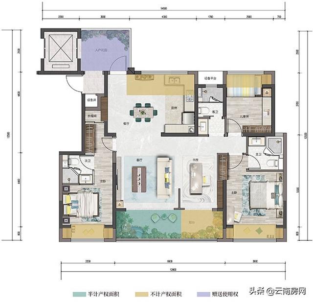 义承·金川府123㎡户型图