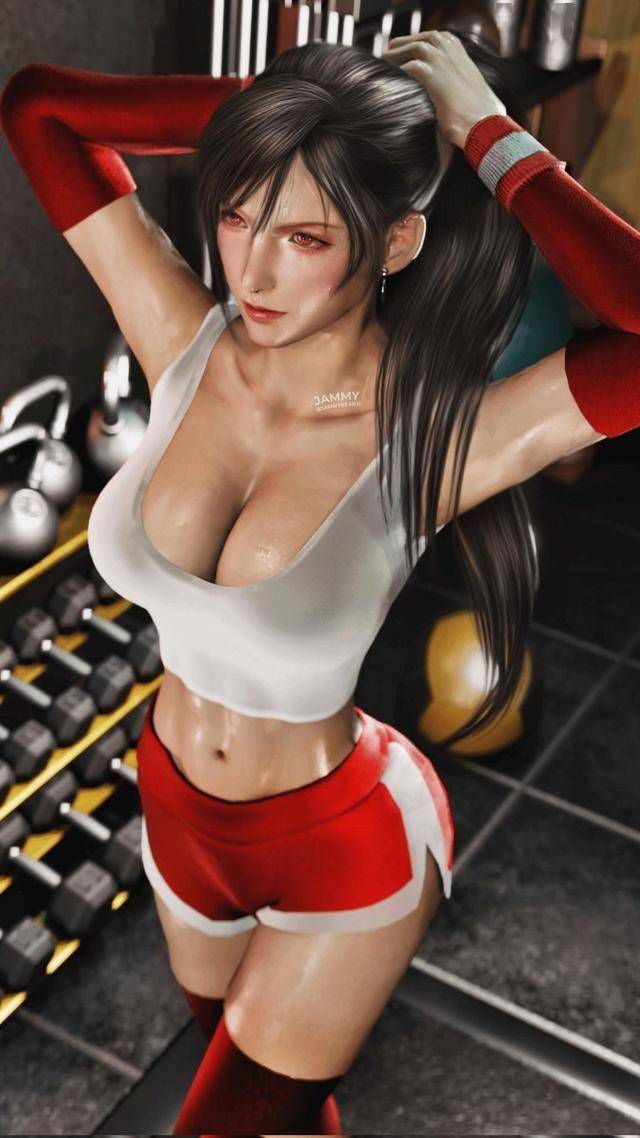 《最终幻想7》同人美图:蒂法挑战萨菲罗斯,谁更胜一筹?