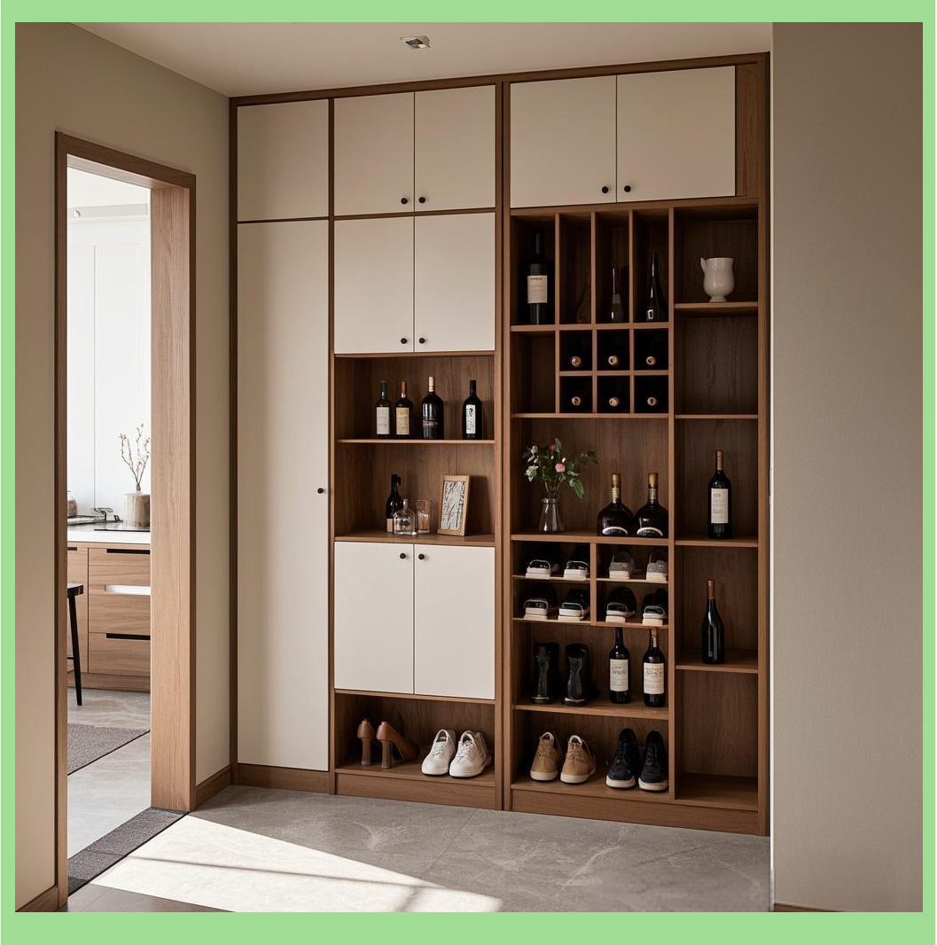 鞋柜酒柜一体化设计,美观与实用的完美结合