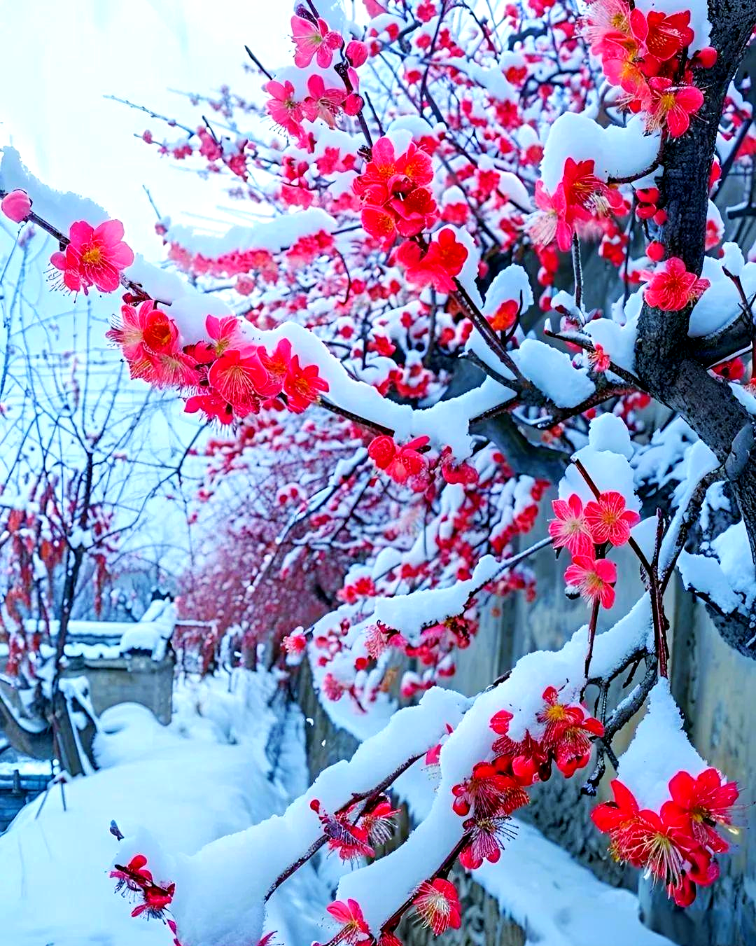 梅花与雪的邂逅:冬日里别样的美景