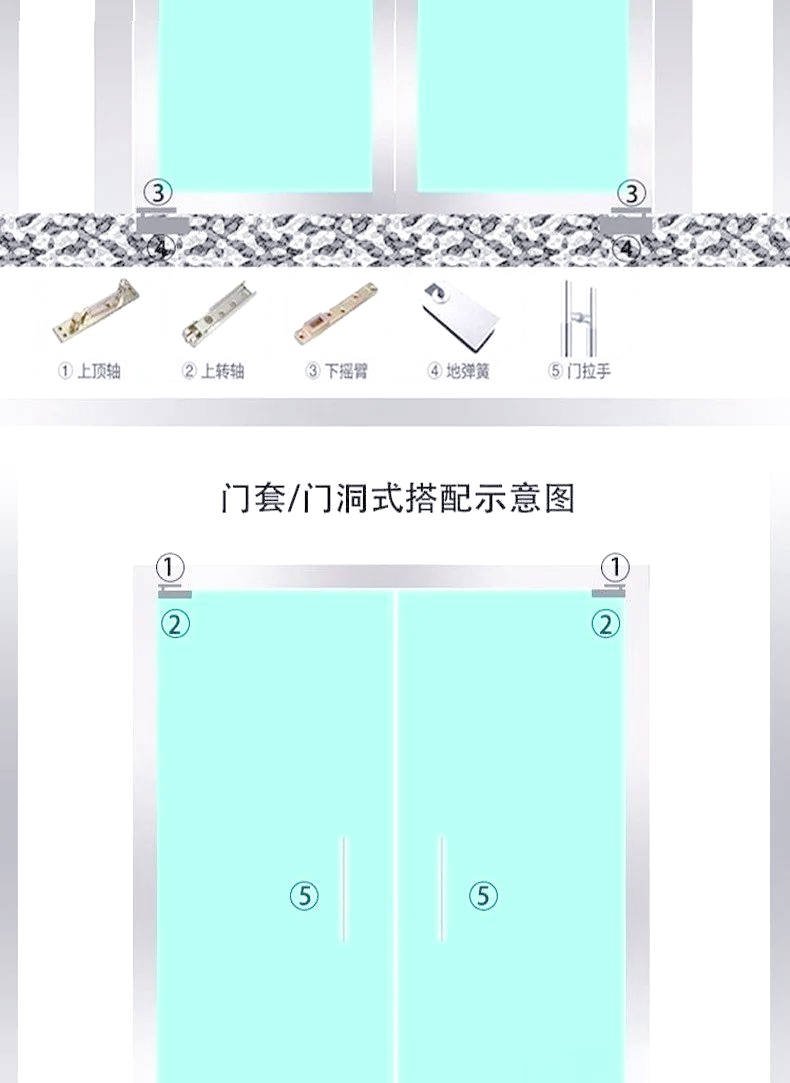 地弹簧门上轴安装方法详解