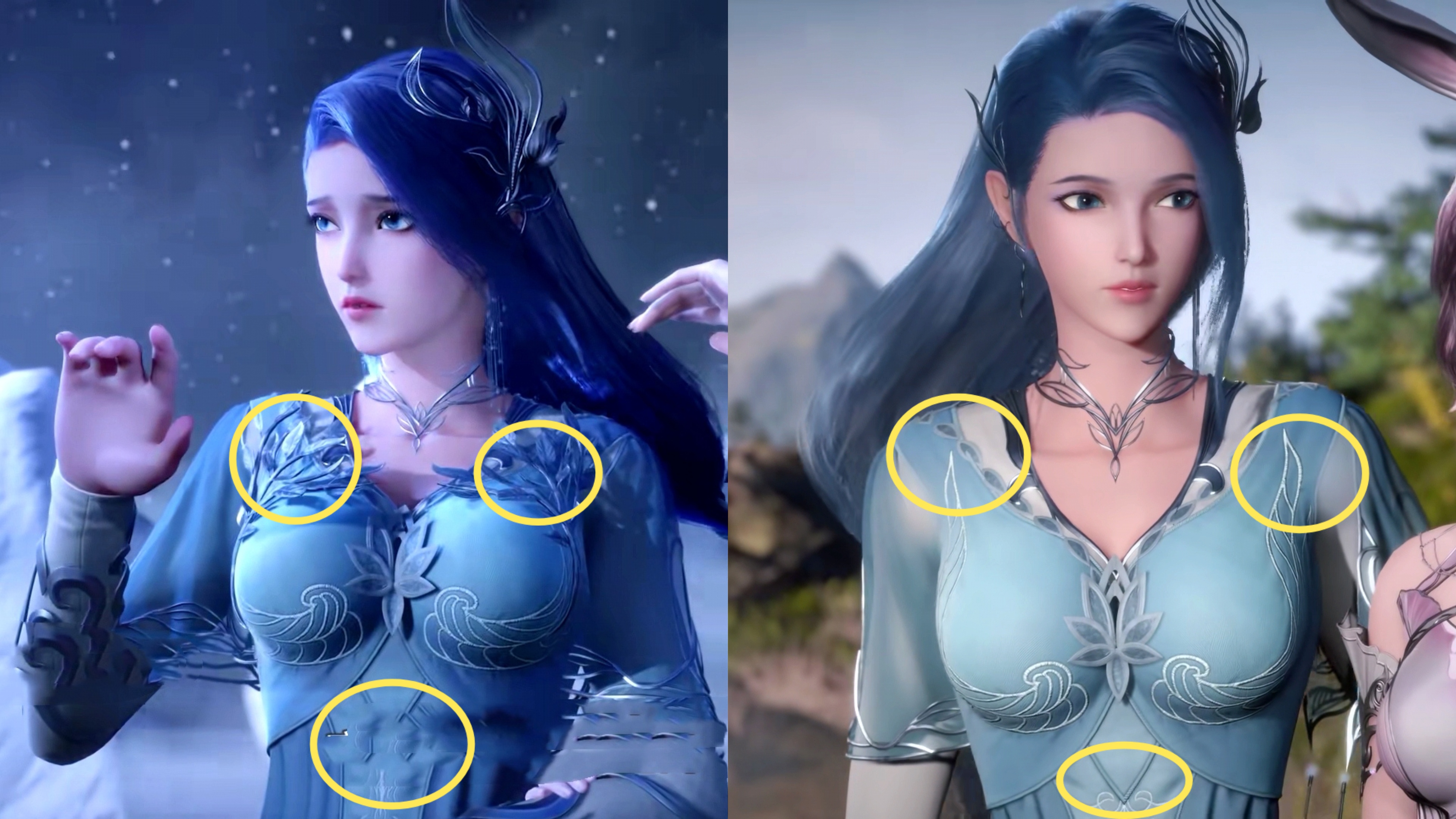 阿银形象遭遇负优化还下垂了,皮肤比小舞黝黑,服饰多细节被砍