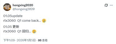 一代神卡重出江湖！NVIDIA要重启RTX 3060供应