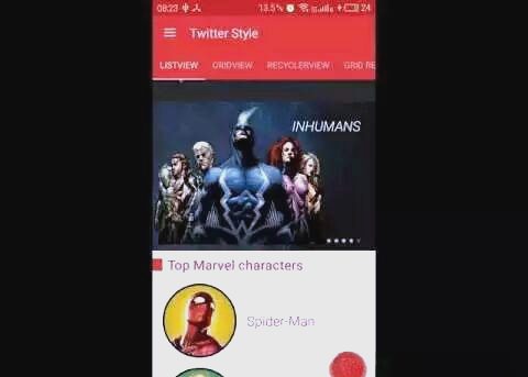 recyclerview，recyclerView中间放大