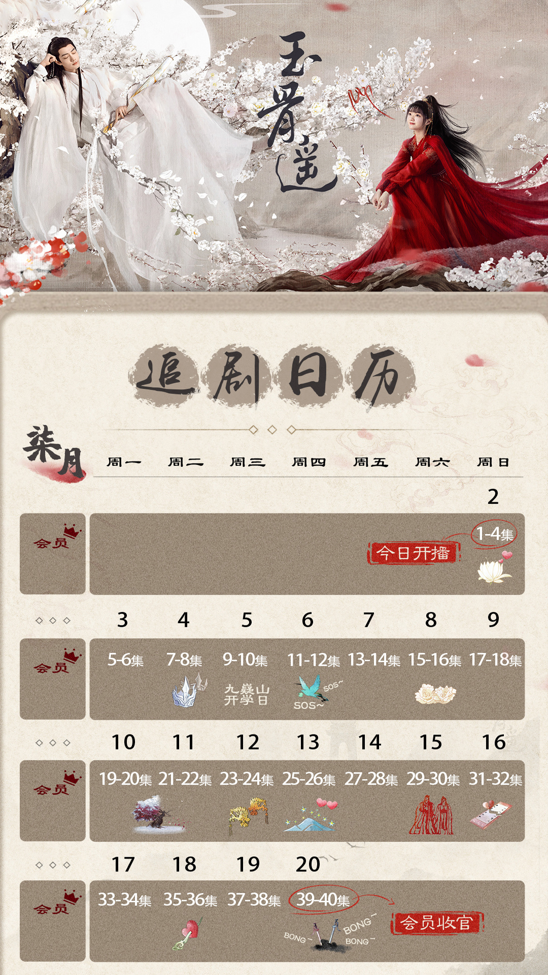 《玉骨遥》剧中部分人物介绍 最后附有追剧日历(二)