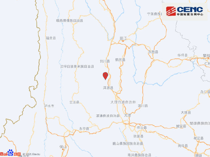 云南大理州洱源县发生3.8级地震,震源深度12千米