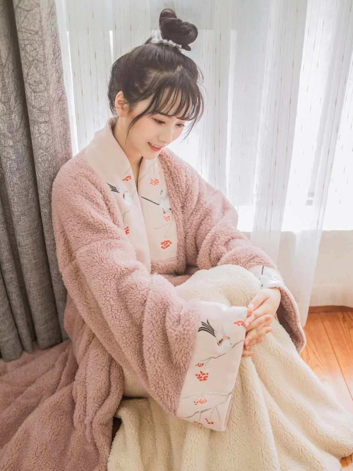 汉服睡衣原来长这样,不仅古典韵味十足,还很有甜美感