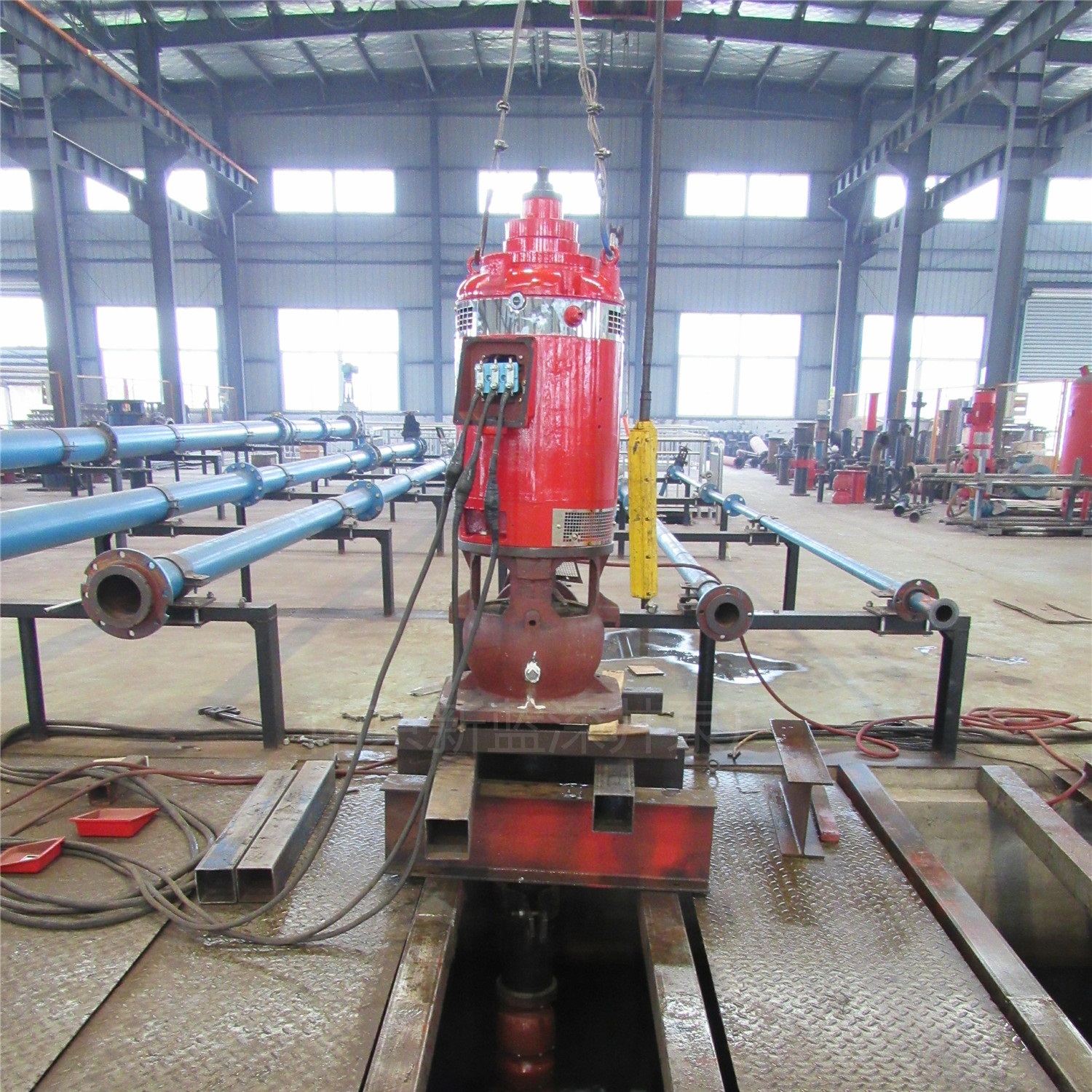 长轴深井泵-厂内测试