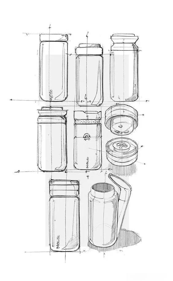 设计灵感:从手绘水杯草图汲取创意