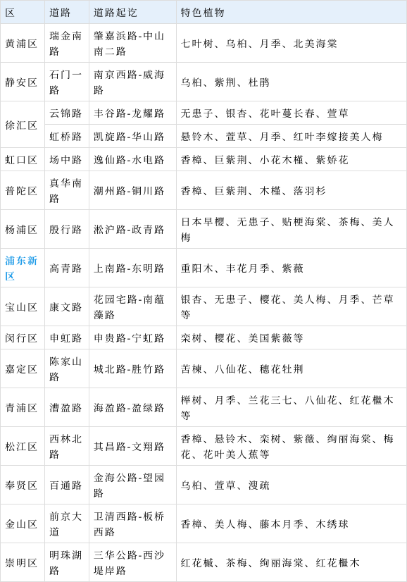 16條上海市綠化特色道路正在公示,浦東新添綠化特色道路在這裡